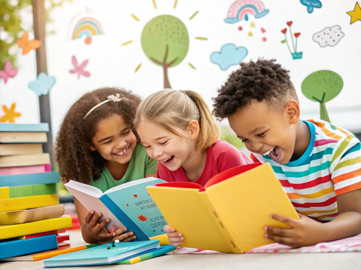 A vibrant image of children participating in a reading program at a local library, highlighting APSA's efforts to promote public reading and literacy.